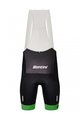 SANTINI Cycling bib shorts - TOUR DE FRANCE 2022 - black/green