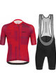 SANTINI Cycling short sleeve jersey and shorts - KARMA KINETIC - black/red