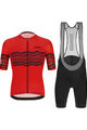 SANTINI Cycling short sleeve jersey and shorts - TONO PROFILO - red/black