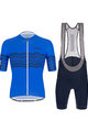 SANTINI Cycling short sleeve jersey and shorts - TONO PROFILO - blue