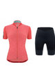 SANTINI Cycling short sleeve jersey and shorts - COLORE PURO LADY - pink/black
