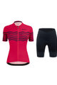 SANTINI Cycling short sleeve jersey and shorts - TONO PROFILO LADY - black/pink