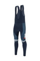 SANTINI Cycling long bib trousers - TREK 2020 WINTER - blue