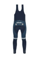 SANTINI Cycling long bib trousers - TREK 2020 WINTER - blue
