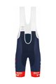 SANTINI Cycling bib shorts - TREK SEGAFREDO 2022 FAN LINE - blue/red