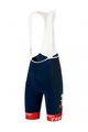 SANTINI Cycling bib shorts - TREK SEGAFREDO 2022 ORIGINAL - red/blue