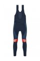 SANTINI Cycling long bib trousers - TREK SEGAFREDO 2022 FAN LINE WINTER - red/blue