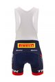 SANTINI Cycling bib shorts - TREK SEGAFREDO 2023 FAN LINE KIDS - red/blue