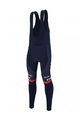 SANTINI Cycling long bib trousers - TREK SEGAFREDO 2023 FAN LINE WINTER - blue/red