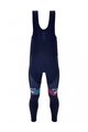 SANTINI Cycling long bib trousers - TREK 2023 FACTORY RACING WINTER - blue