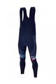 SANTINI Cycling long bib trousers - TREK 2023 FACTORY RACING WINTER - blue