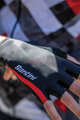 SANTINI Cycling fingerless gloves - X IRONMAN VIS - black/red