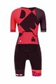 SANTINI Cycling overal - X IRONMAN CUPIO LADY - pink/bordeaux