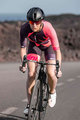 SANTINI Cycling overal - X IRONMAN CUPIO LADY - pink/bordeaux