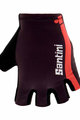 SANTINI Cycling fingerless gloves - X IRONMAN DEA - bordeaux/pink