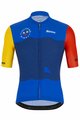 SANTINI Cycling short sleeve jersey - NIBALI SQUALO - red/blue/yellow