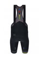 SANTINI Cycling bib shorts - UCI RAINBOW 2024 - black/rainbow