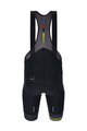 SANTINI Cycling bib shorts - UCI RAINBOW 2023 - black/rainbow