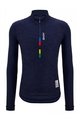 SANTINI Cycling winter long sleeve jersey - UCI RAINBOW PURE WNT - blue