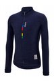 SANTINI Cycling winter long sleeve jersey - UCI RAINBOW PURE WNT - blue