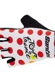 SANTINI Cycling fingerless gloves - TOUR DE FRANCE 2023 - white/red