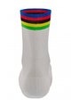 SANTINI Cyclingclassic socks - UCI RAINBOW - white/rainbow