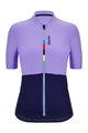 SANTINI Cycling short sleeve jersey - UCI RIGA LADY - blue/purple