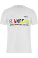 SANTINI Cycling short sleeve t-shirt - UCI FLANDERS CHAMP - white