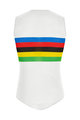 SANTINI Cycling sleeve less t-shirt - UCI RAINBOW - white/rainbow