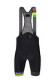 SANTINI Cycling bib shorts - UCI RAINBOW 2021 - black/rainbow