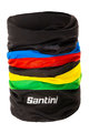 SANTINI Cycling neckwarmer - UCI RAINBOW - black/rainbow