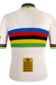 SANTINI Cycling short sleeve jersey - UCI WORLD 100 GOLD - rainbow/white