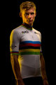 SANTINI Cycling short sleeve jersey - UCI WORLD 100 GOLD - rainbow/white