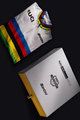 SANTINI Cycling short sleeve jersey - UCI WORLD 100 GOLD - rainbow/white