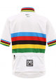 SANTINI Cycling short sleeve jersey - UCI KIDS - multicolour/white