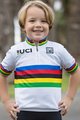 SANTINI Cycling short sleeve jersey - UCI KIDS - multicolour/white
