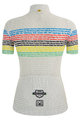 SANTINI Cycling short sleeve jersey - UCI WORLD 100 LADY - white/rainbow