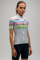 SANTINI Cycling short sleeve jersey - UCI WORLD 100 LADY - white/rainbow