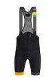 SANTINI Cycling bib shorts - EYES - orange/black