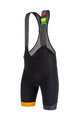SANTINI Cycling bib shorts - EYES - orange/black