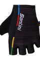 Santini Cycling fingerless gloves - UCI RAINBOW - black