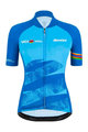 SANTINI Cycling short sleeve jersey - UCI WORLD LADY - light blue