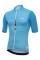 SANTINI Cycling short sleeve jersey - SKULL  - turquoise