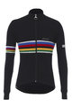 SANTINI Cycling winter long sleeve jersey - UCI RAINBOW WOOL - black