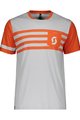 SCOTT Cycling short sleeve t-shirt - TRAIL FLOW DRI - orange/grey