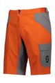 SCOTT Cycling shorts without bib - TRAIL FLOW - orange/grey