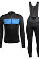 SCOTT Cycling winter set with jacket - RC WARM HYBRID WB - blue/black