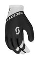 SCOTT Cycling long-finger gloves - RC TEAM LF - white/black