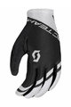 SCOTT Cycling long-finger gloves - RC TEAM LF - white/black