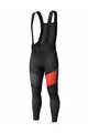 SCOTT Cycling long bib trousers - RC WARM WB - red/black